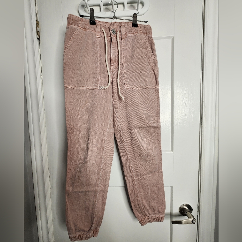American Eagle pink denim jogger